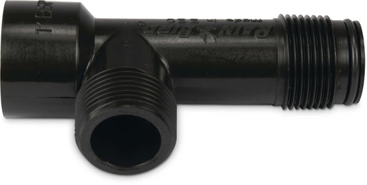 Rain Bird MTT-100 Verteilerstück Kunststoff 1" Außengewinde x Außengewinde x Innengewinde 10bar 12cm Schwarz