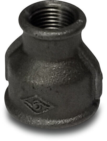 Nr. 240 Reduziermuffe Gusseisen Schwarz 2" x 1 1/2" Innengewinde 25bar DVGW