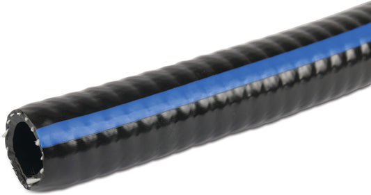 Profec Saug- und Druckschlauch PVC/Stahl 12bar 0.9bar Schwarz/Blau 30m Typ Heavy-Flex Black