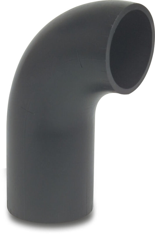 Bogen 90° PE80 Schweißstutzen SDR26 5bar Schwarz Typ lange