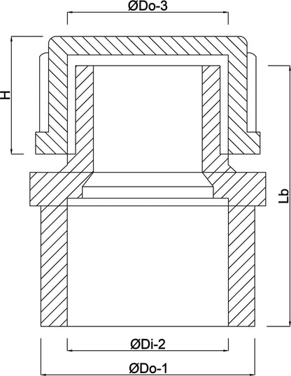 VDL Endkappensatz PVC-U Klebemuffe 10bar Grau
