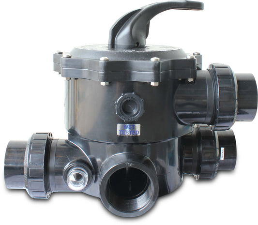 Waterco Commercial Mehrwegeventile 2" x 63 mm 4bar für seitliche Montage Filter Typ 6-Wegeventil