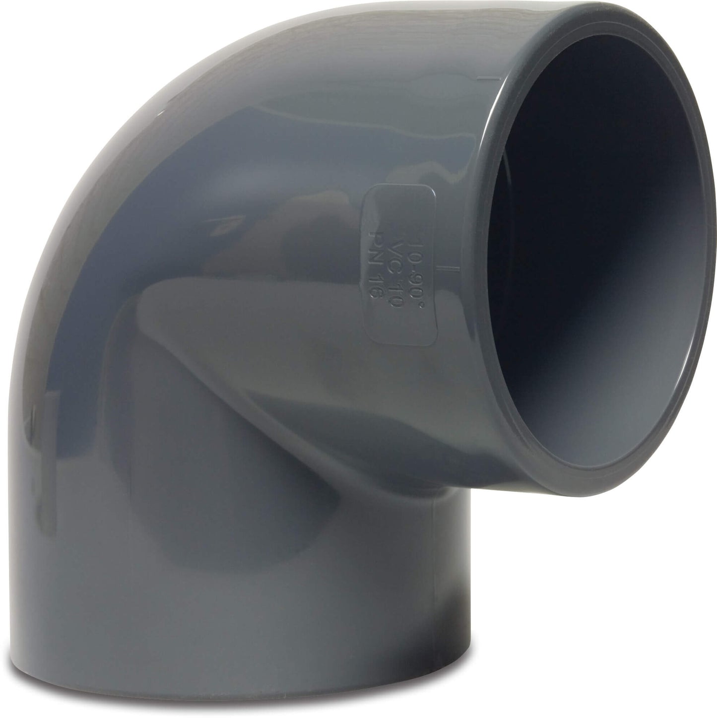 Profec Winkel 90° PVC-U Klebemuffe 16bar Grau