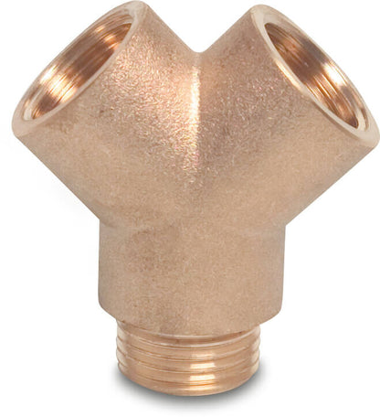 Profec Nr. 220 Y-Stück Messing 1/2" Innengewinde x Außengewinde x Innengewinde 30bar (VE: 10 St.)