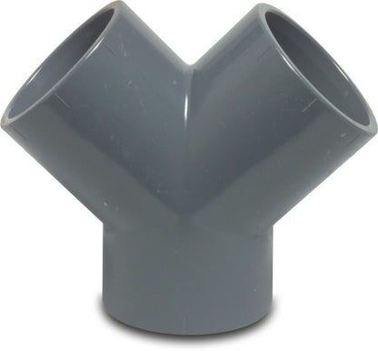 Profec Y-Stück PVC-U 63 mm Klebemuffe 16bar Grau