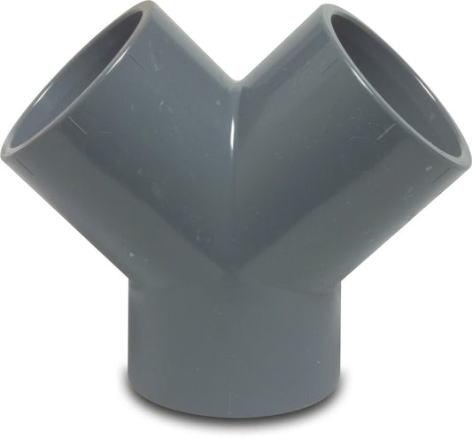 Profec Y-Stück PVC-U 63 mm Klebemuffe 16bar Grau