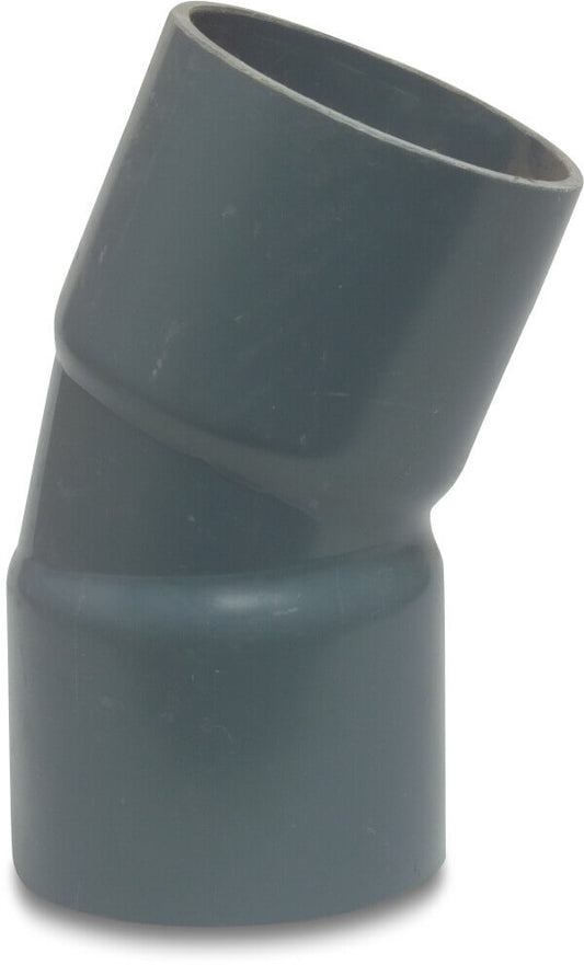 Profec Bogen 22,5° PVC-U Klebemuffe 12,5bar Grau Typ aus Rohr hergestellt