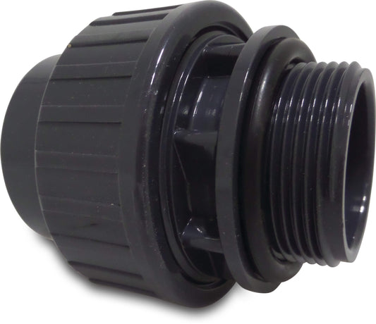 Profec Verschraubung mit O-Ring PVC-U Klebemuffe x Außengewinde 10bar Grau