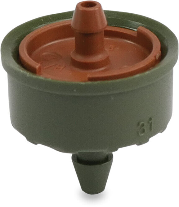 NaanDan Tropfer Kunststoff 4/7 mm Einsteck x Tülle 1,3ltr/h Grau/Grün Typ Click Tif, PC