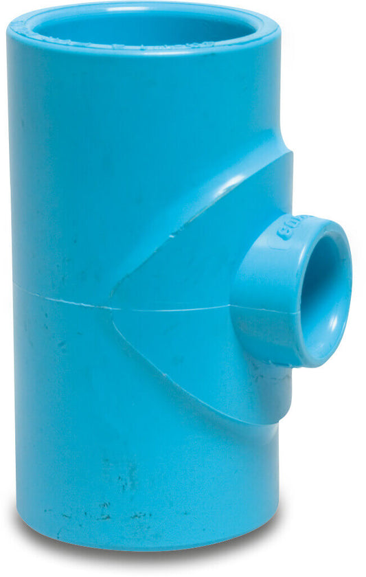T-Stück 90° PVR Klebemuffe 12,5bar Blau
