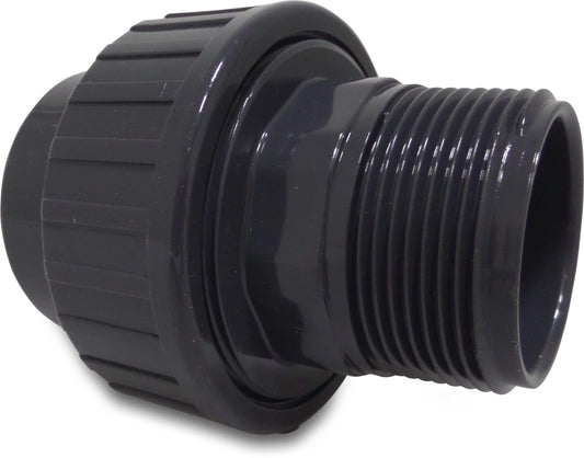 Profec Verschraubung PVC-U Klebemuffe x Außengewinde 10bar DN32 Grau