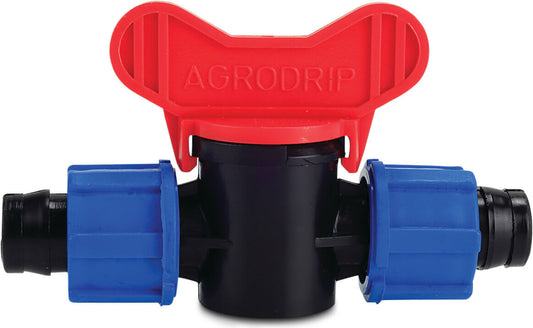 Mini Absperrhahn PP 17 mm Tape Schwarz (VE: 50 St.)