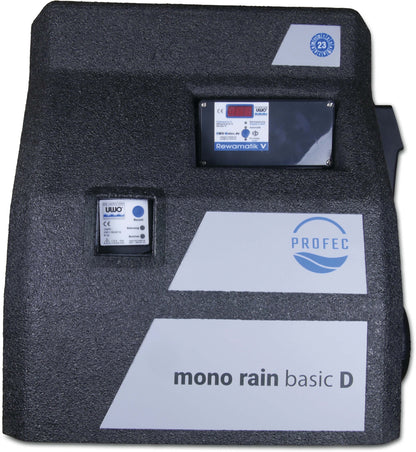 Profec Regenwasser Versorgungsmanager 4bar Schwarz DVGW Typ Mono rain basic D inkl. selbstansaugender Pumpe, Druckschalter und Füllstandsanz