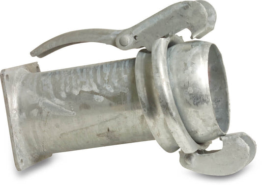 Schnellkupplung Stahl Verzinkt 133 mm x 5" M-Teil Bauer x Quadratflansch Typ Bauer