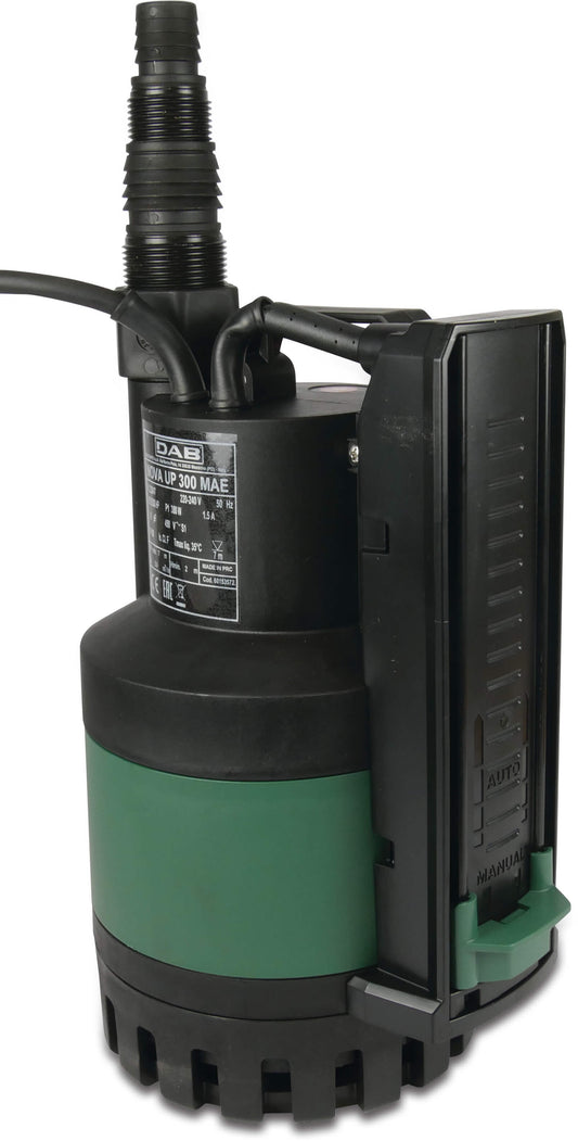DAB Nova UP 300 M-AE Tauchpumpe verstärkt Kunststoff 1 1/4" Außengewinde 1,5A 230VAC Grün