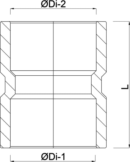 Muffe PVC-U Klebemuffe 16bar Grau