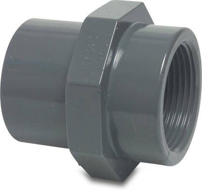 Profec Gewindemuffe PVC-U Klebemuffe/Klebestutzen x Innengewinde 10bar Grau