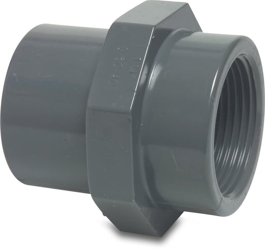 Profec Gewindemuffe PVC-U Klebemuffe/Klebestutzen x Innengewinde 10bar Grau