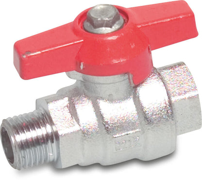 VIR Kugelhahn Messing Verchromt Innengewinde x Außengewinde 40bar WRAS/VA Typ K343F