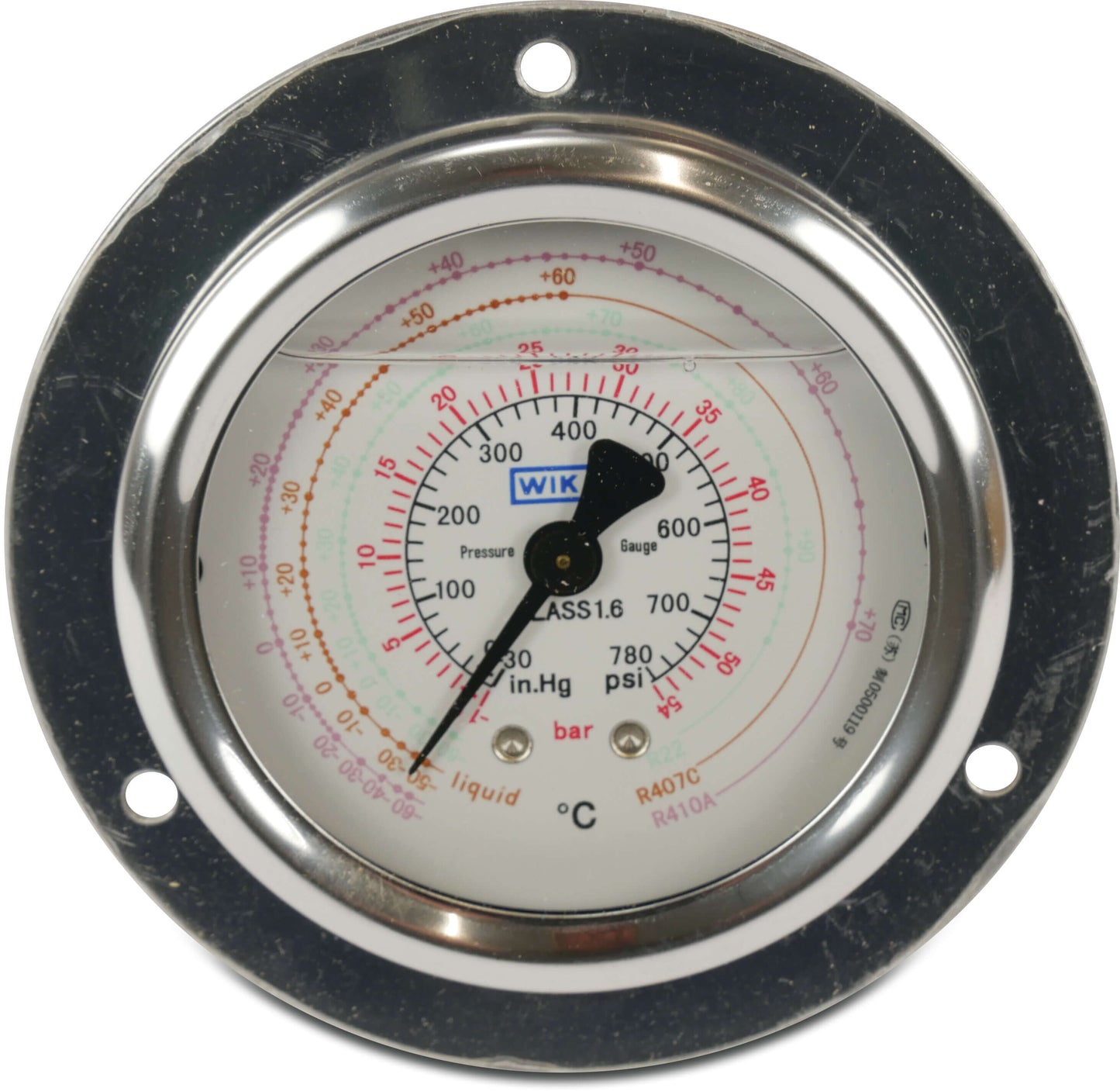 Einbau-Manometer 0-54bar R410