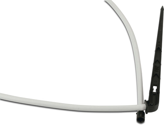 NaanDan 1-Wege Verteilerstück Kunststoff Taper F 50cm Schwarz/Weiß Typ Click Tif, tubing with angle stake