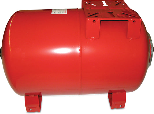 Varem Druckkessel Stahl Pulverbeschichtung Außengewinde 10bar Rot 20ltr WRAS Typ horizontal Flansch Edelstahl