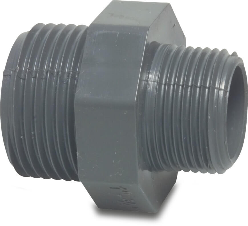 Reduziernippel PVC-U 1 1/4" x 1" Außengewinde 10bar P1
