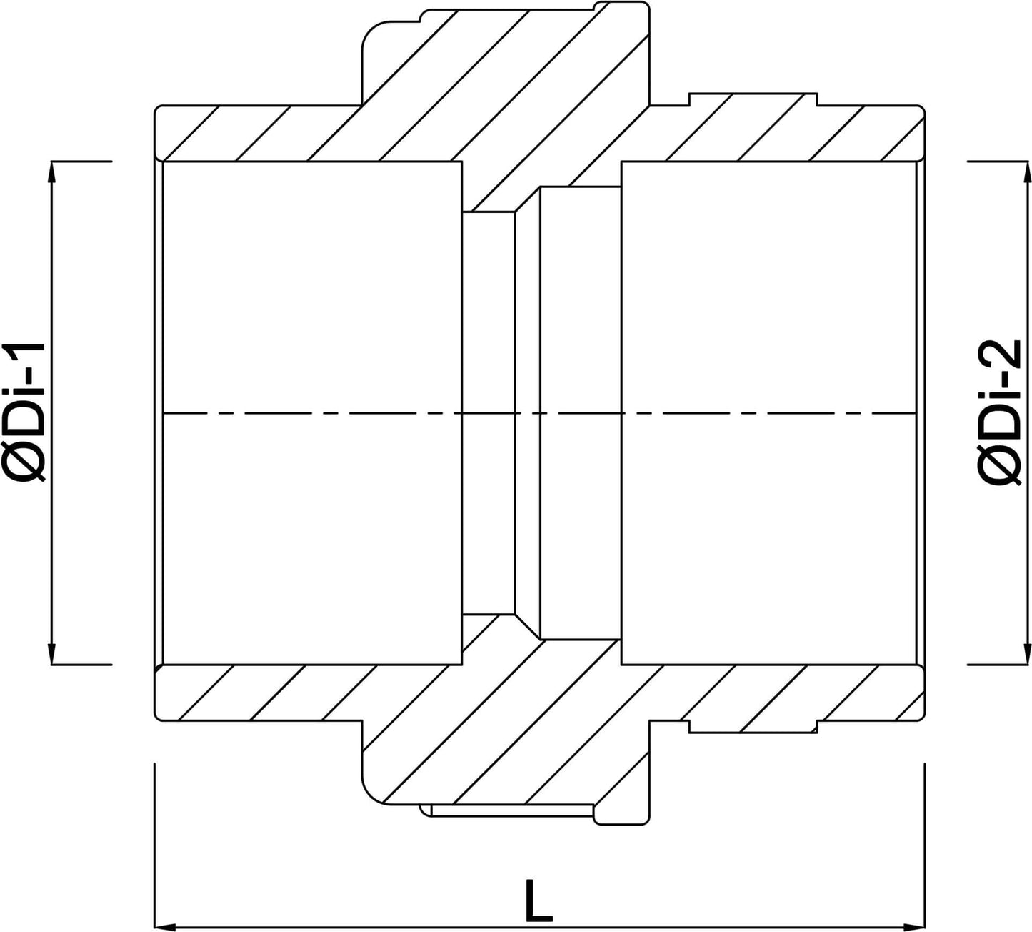 VDL Verschraubung PVC-U Klebemuffe 16bar Grau Typ B