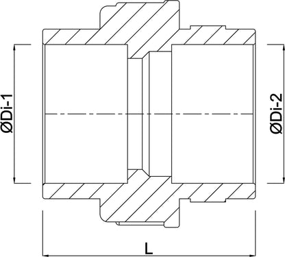 Profec Verschraubung PVC-U Klebemuffe 10bar Grau