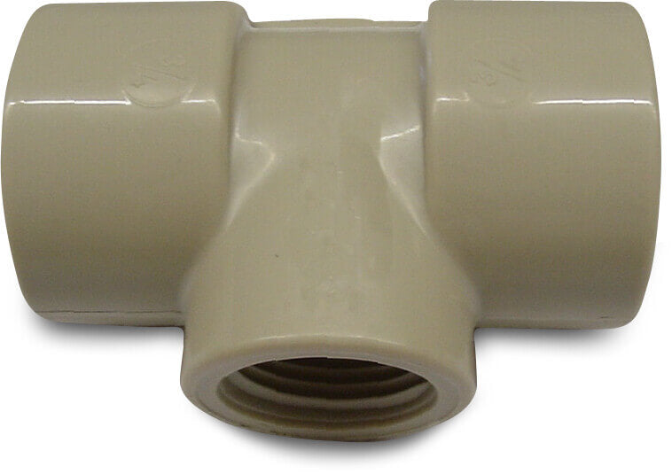 Reduzier T-Stück 90° PP 3/4" x 1/2" x 3/4" Innengewinde 10bar Beige (VE: 10 St.)
