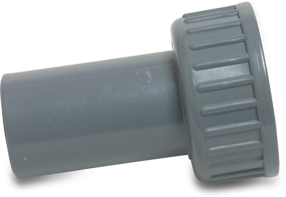 VDL 2/3 Verschraubung aus Rohr hergestellt PVC-U Stutzen x Überwurfmutter IG 16bar Grau