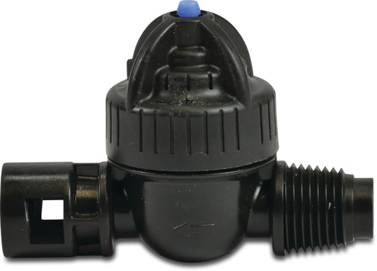 NaanDan Rückflussverhinderer Kunststoff M11 x Außengewinde Schwarz Typ Low-Pressure