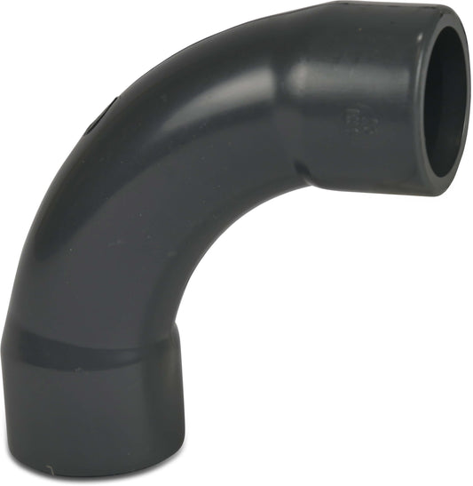 Profec Bogen 90° PVC-U Klebemuffe 16bar Grau