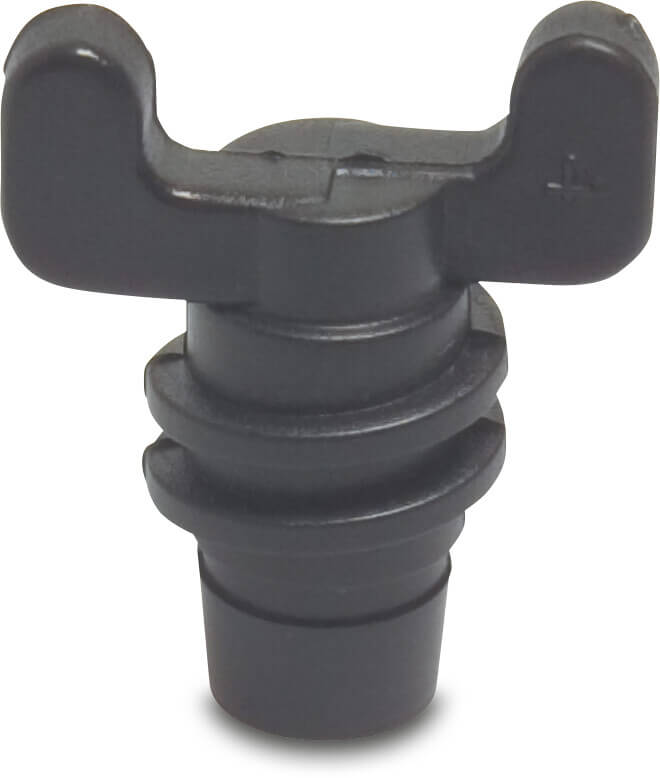 NaanDan Stopfen Kunststoff 4/7 mm Bayonet V-Teil Schwarz (VE: 10 St.)