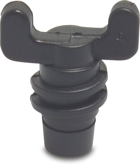 NaanDan Stopfen Kunststoff 4/7 mm Bayonet V-Teil Schwarz (VE: 10 St.)