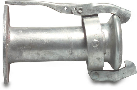 Schnellkupplung Stahl Verzinkt 108 mm x DN100 M-Teil Kardan x DIN Flansch PN16 Typ Kardan