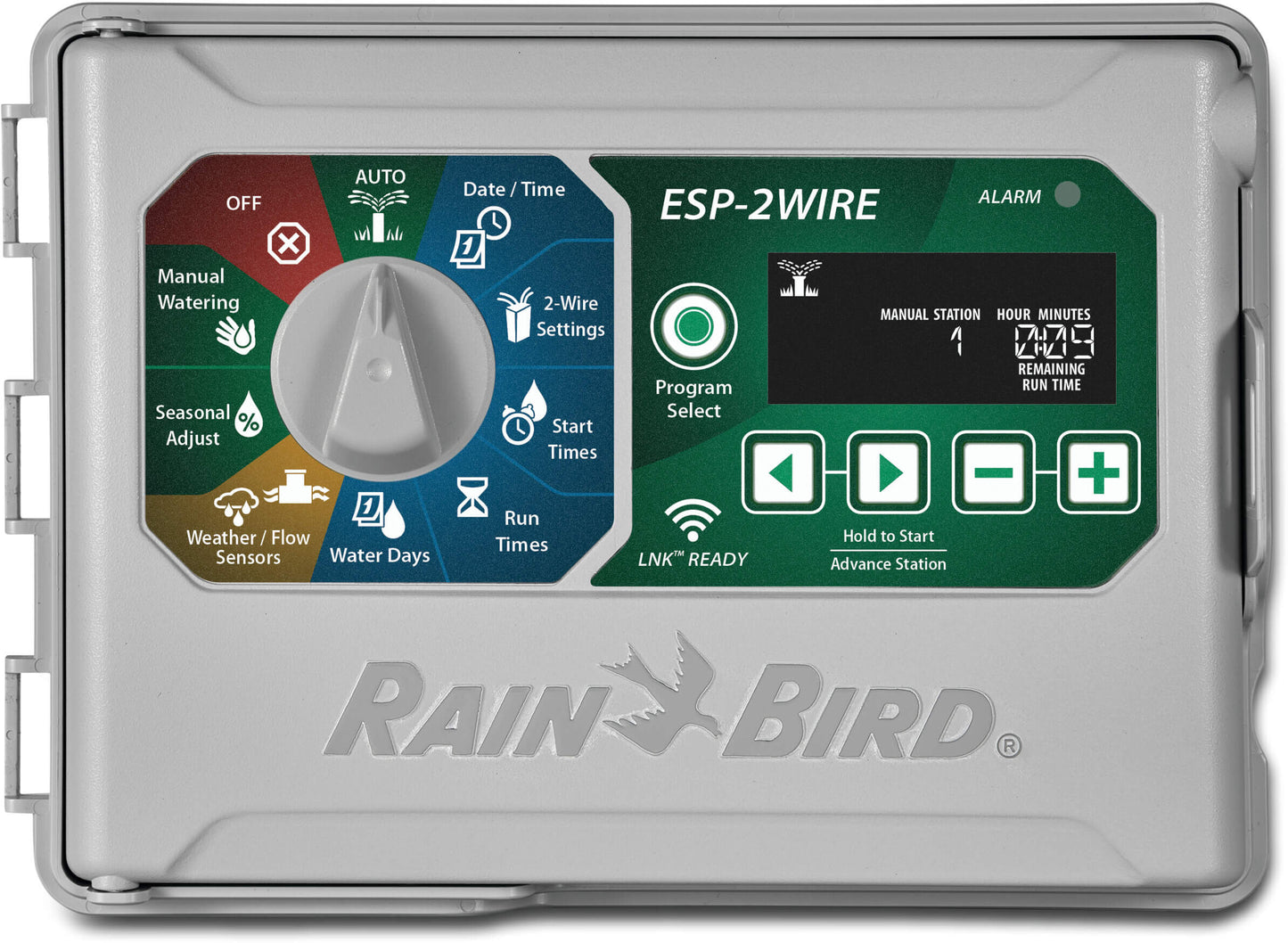 Rain Bird ESP-2 Wire Steuergerät mit Durchflussmodul 230VAC Weiß