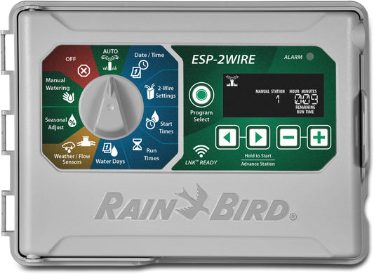 Rain Bird ESP-2 Wire Steuergerät mit Durchflussmodul 230VAC Weiß