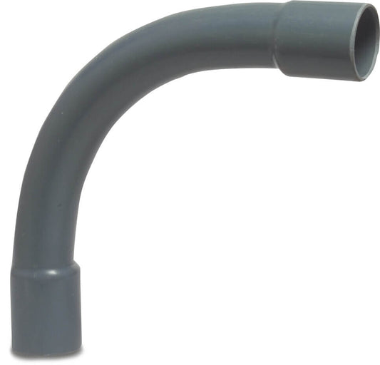 Profec Bogen 90° PVC-U 63 mm Klebemuffe 10bar Grau Typ aus Rohr hergestellt