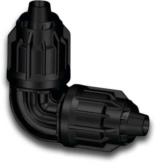 Winkel 90° PP 16 mm quick joint 4bar Schwarz