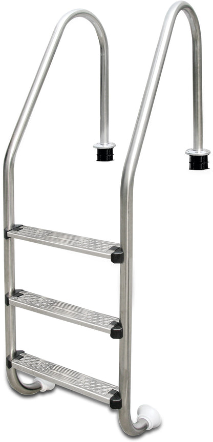 Flotide breites Modell Tiefenbeckenleiter Edelstahl 316 5 Trittstufen