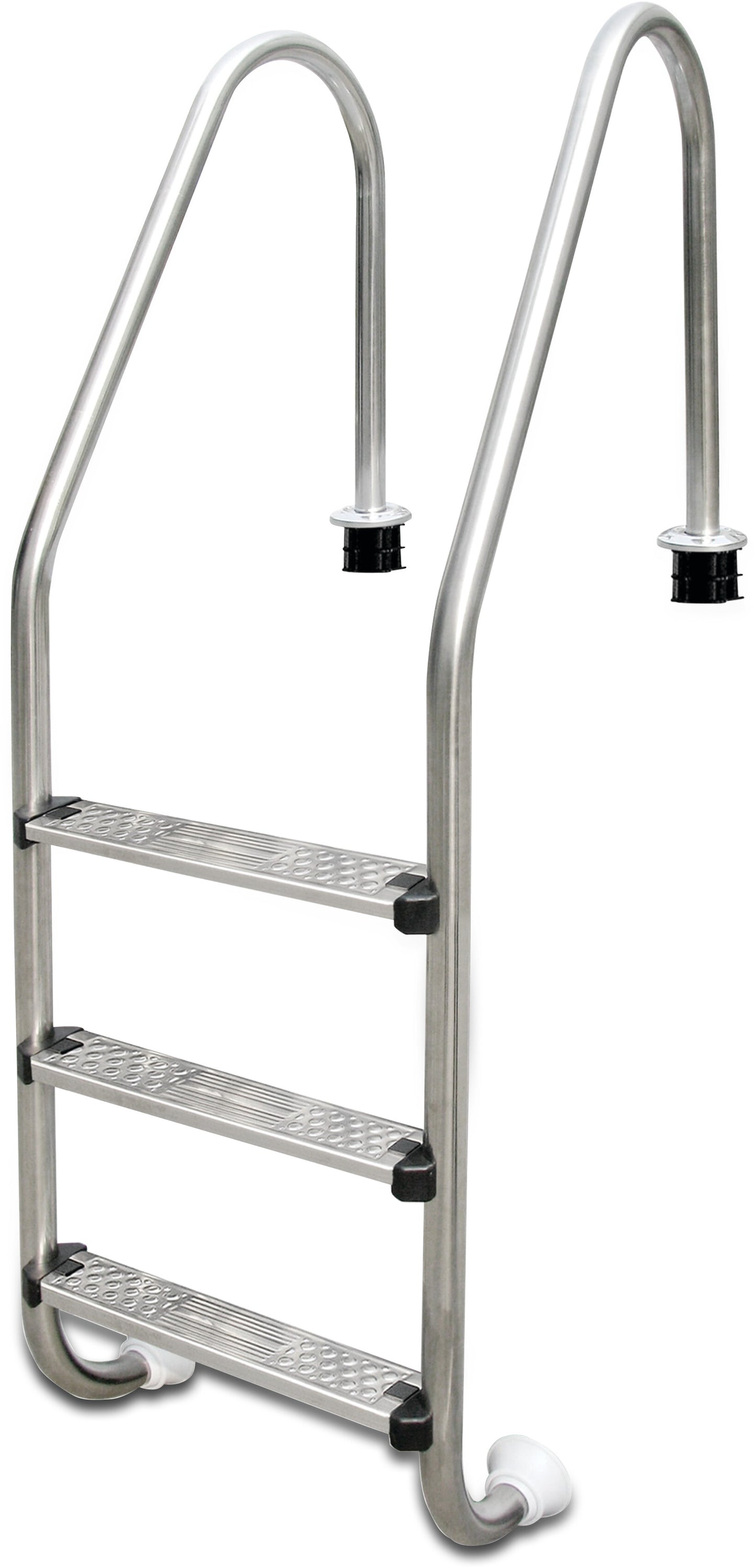 Flotide breites Modell Tiefenbeckenleiter Edelstahl 316 3 Trittstufen