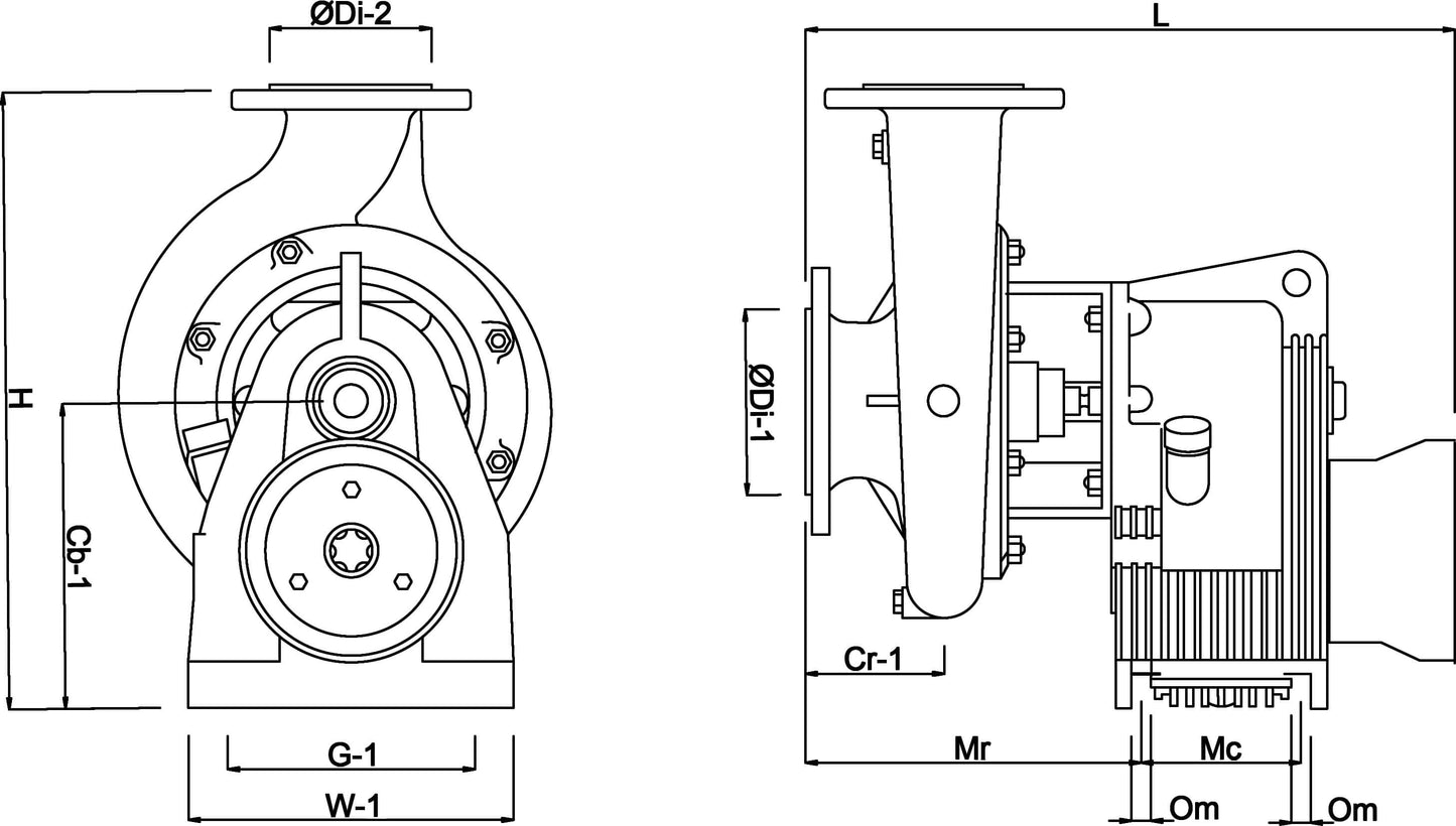 Rovatti T2-80 Kreiselpumpe Gusseisen DN65 x DN100 DIN Flansch Grün