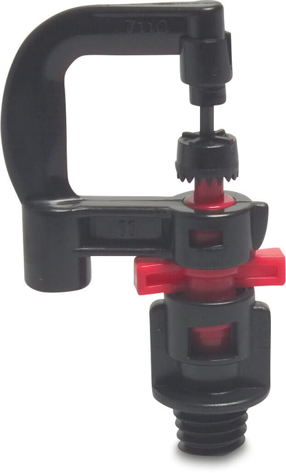 NaanDan Bügeldüse Kunststoff 3/8WW Außengewinde 360° Typ Hadar 7110, extra range spray insert