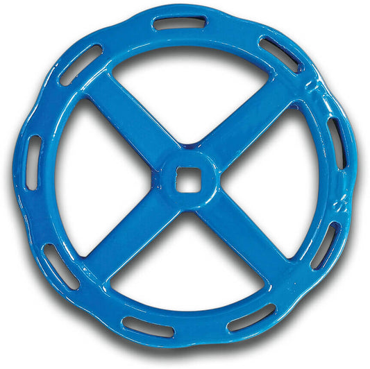 Profec Handrad Gusseisen 180 mm x DN80/100 Blau Typ 302 Aufnahme 14 x 16mm