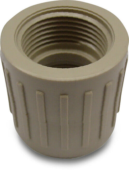 Muffe PP 1/2" Innengewinde 10bar Beige