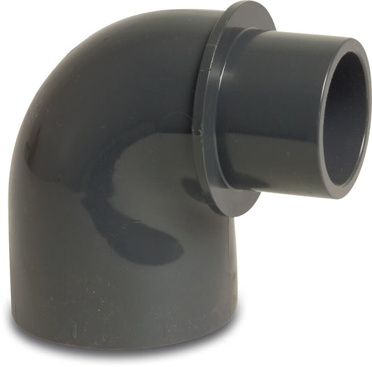 Profec Winkel 90°, reduziert PVC-U Klebemuffe/Klebestutzen x Klebemuffe 10bar Grau