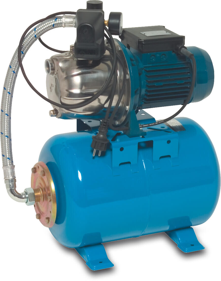 Foras JXF 86 N Hauswasserstation Edelstahl 304 1" Innengewinde 8bar 3,3A 230VAC Blau