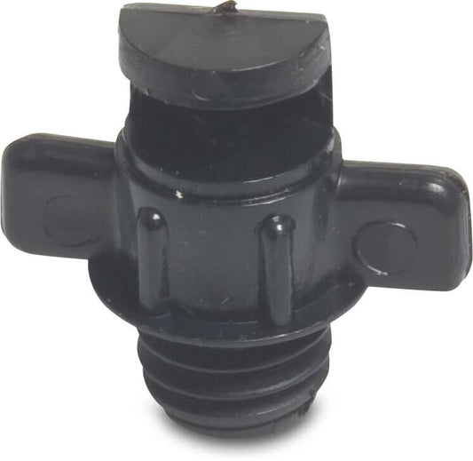 Düse einseitig 180° Kunststoff 3/8WW Außengewinde 2,25 mm 180° Schwarz (VE: 10 St.)