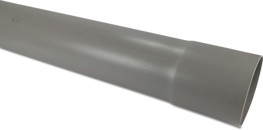 Abflussrohr PVC-U x 4,0 mm SN2 Klebemuffe x Glatt Grau 5m